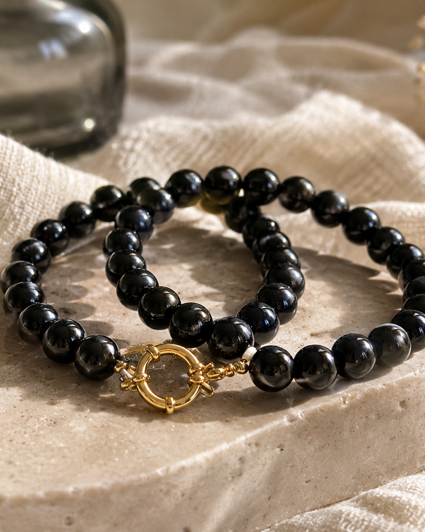 Black Onyx Necklace - Natural Healing Crytal Necklace