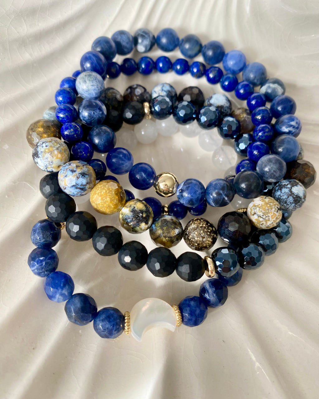 Blue Gemstone Bracelet SET