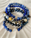 Blue Gemstone Bracelet SET