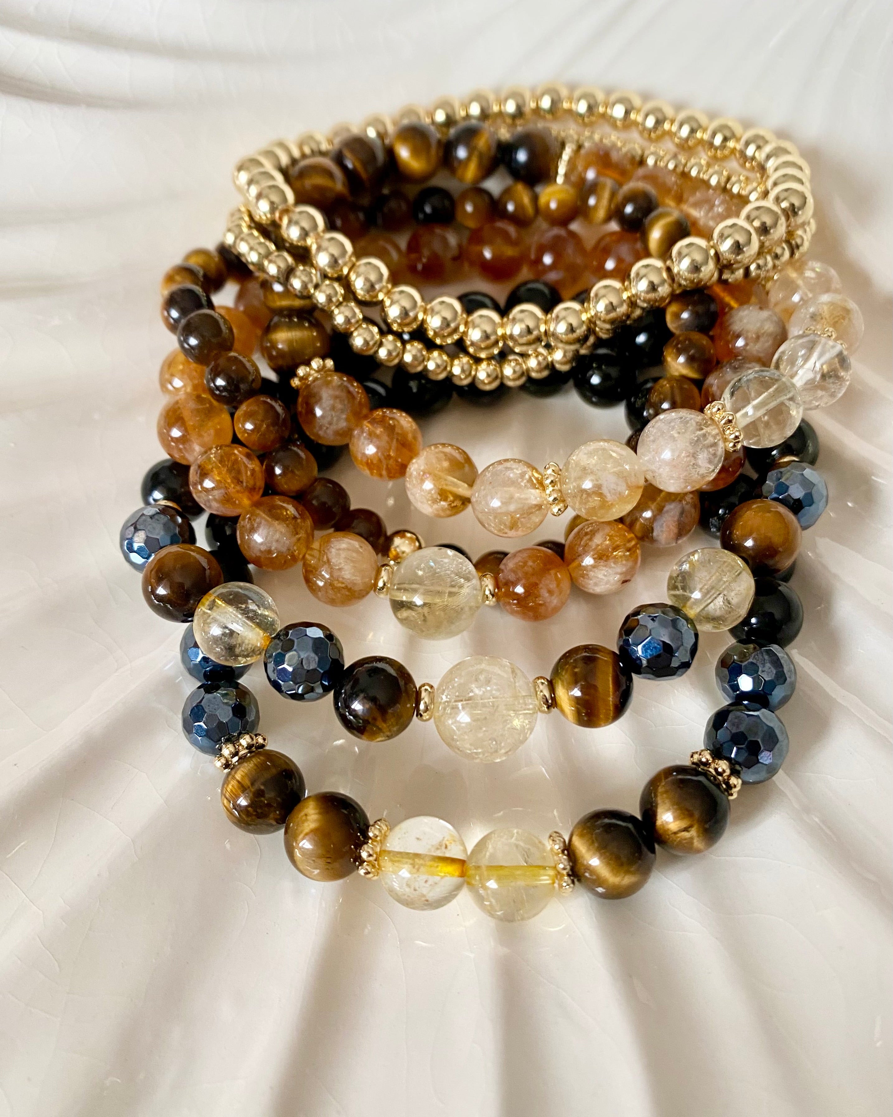 Aura Protection Bracelet Stack - 7 pcs