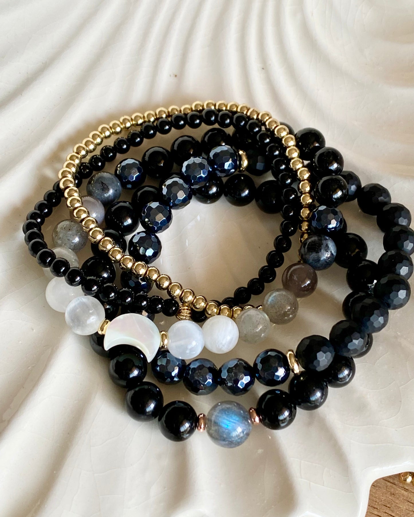 Moon Phase Bracelet Stack - 5pcs