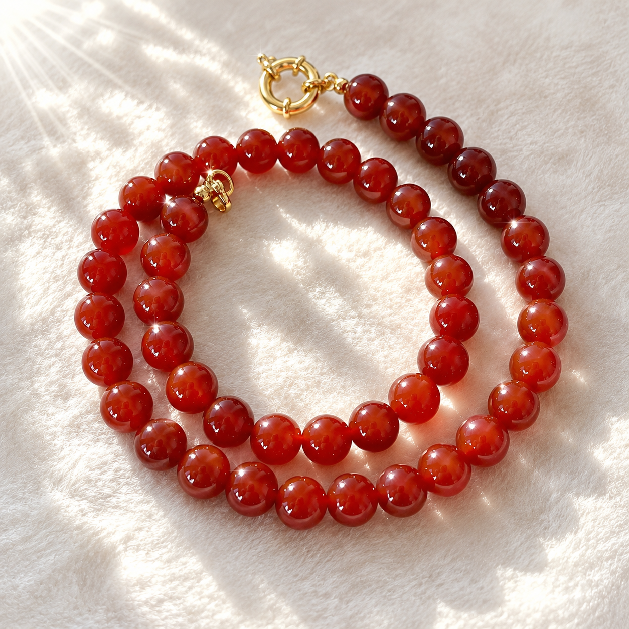 Bold Red Carnelian Necklace