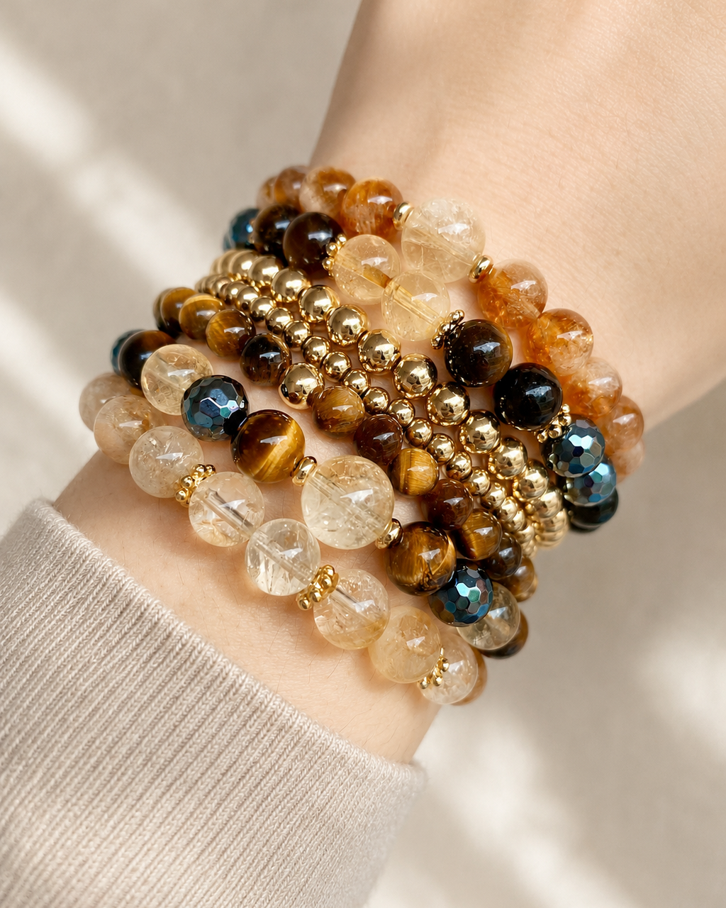Aura Protection Bracelet Stack - 7 pcs