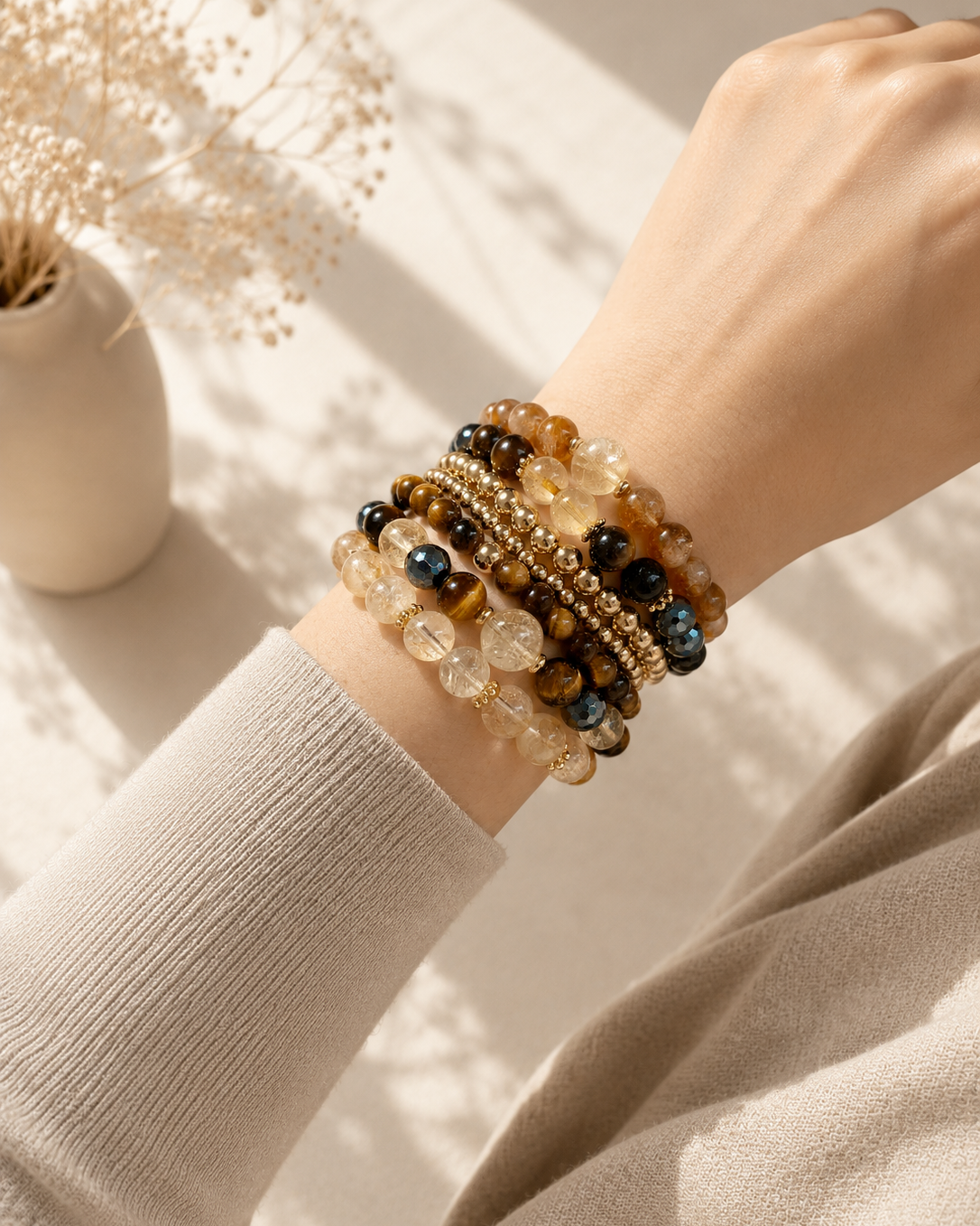 Aura Protection Bracelet Stack - 7 pcs