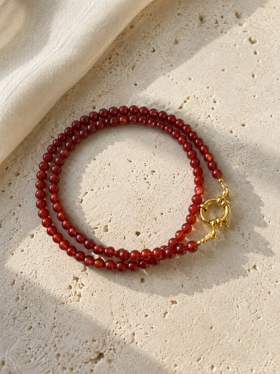 Dainty Carnelian Necklace - 4mm