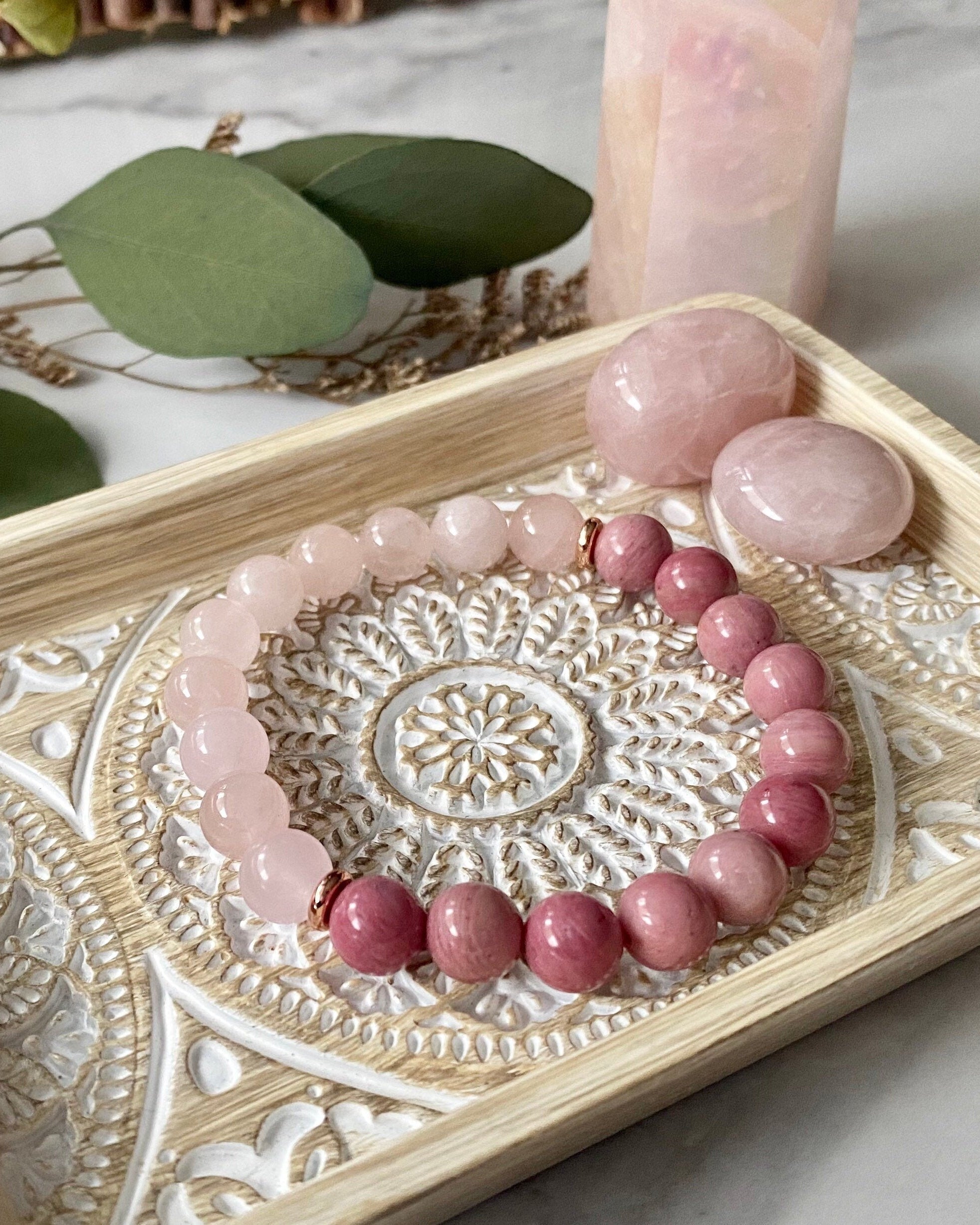 Self-Love Bracelet - Rhodonite and Rose Quartz
